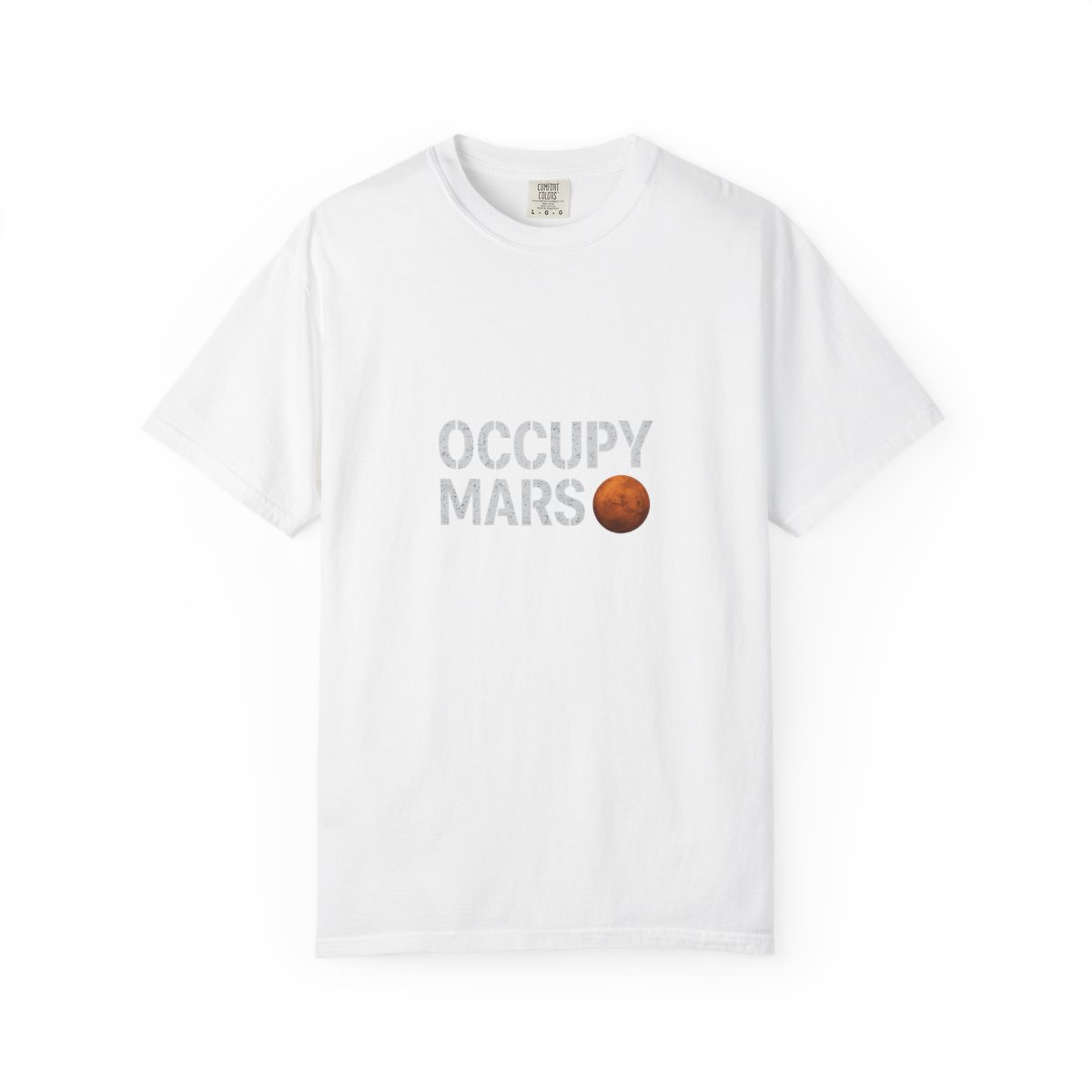 Occupy Mars Funny T-Shirt Elon Musk Inspired - alternate angle 2, merchandise