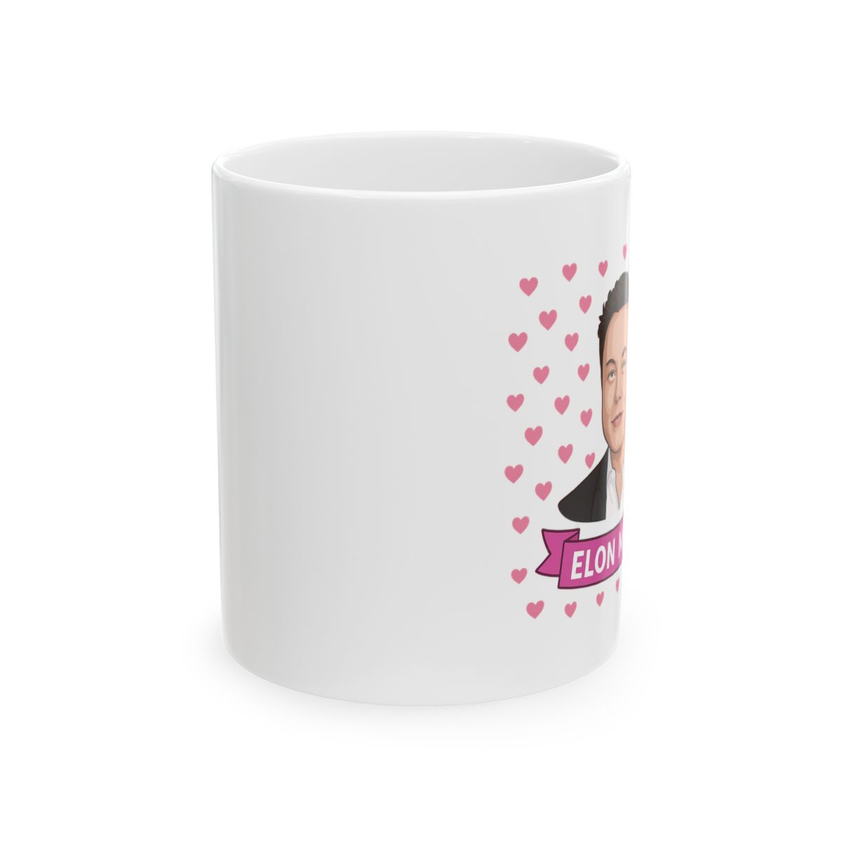 Cute Elon Musk Mug | Funny Tech Visionary Coffee Cup - alternate angle 1, merchandise