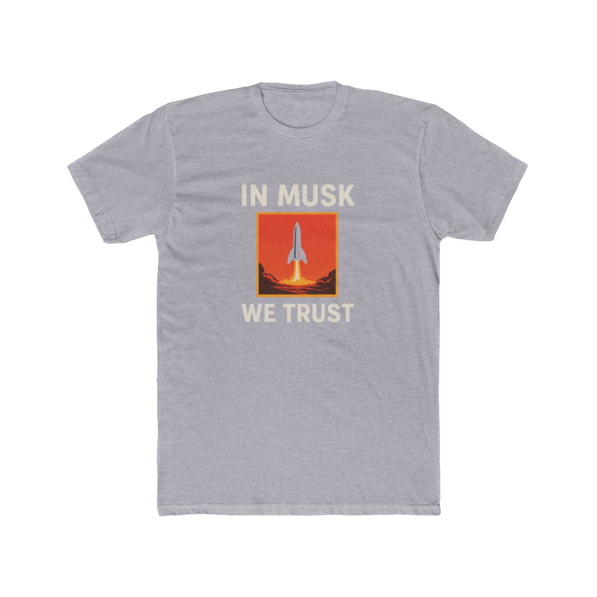 In Musk We Trust Rocket Launch T-Shirt - alternate angle 3, merchandise