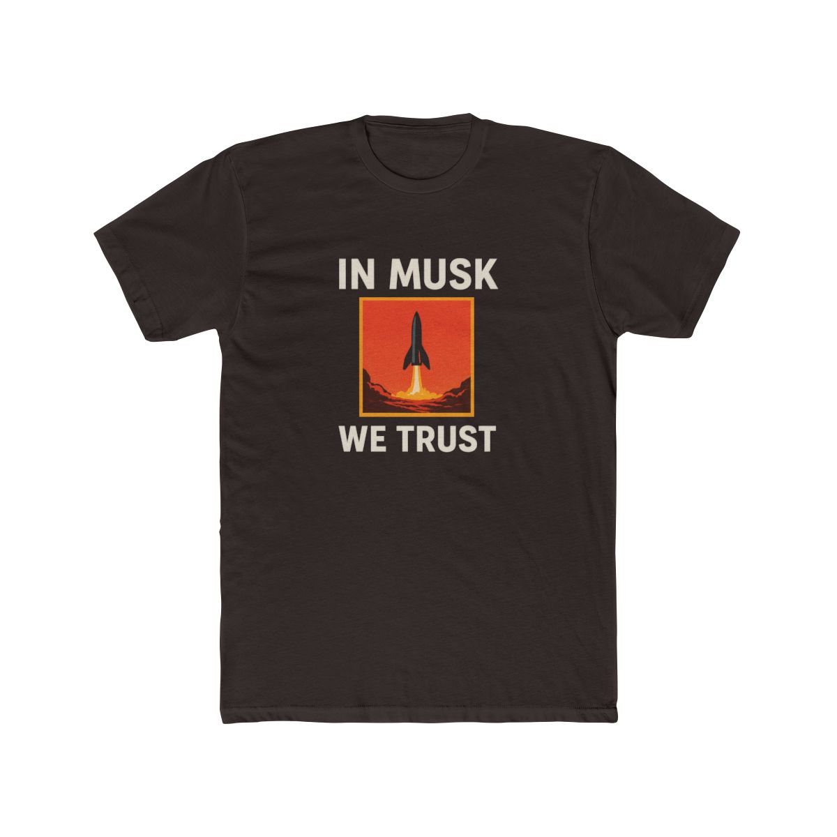 In Musk We Trust Rocket Launch T-Shirt - alternate angle 2, merchandise