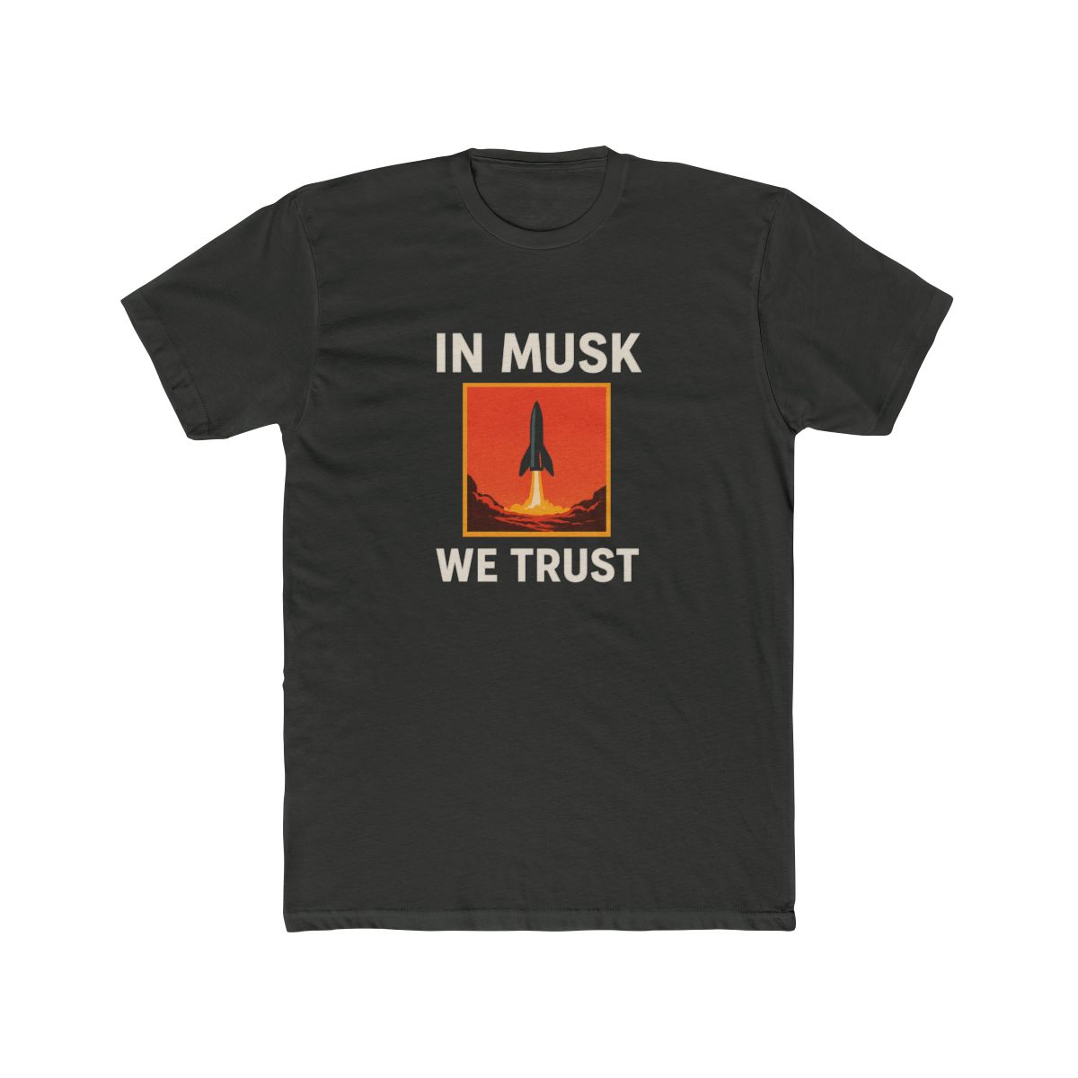 In Musk We Trust Rocket Launch T-Shirt - alternate angle 5, merchandise