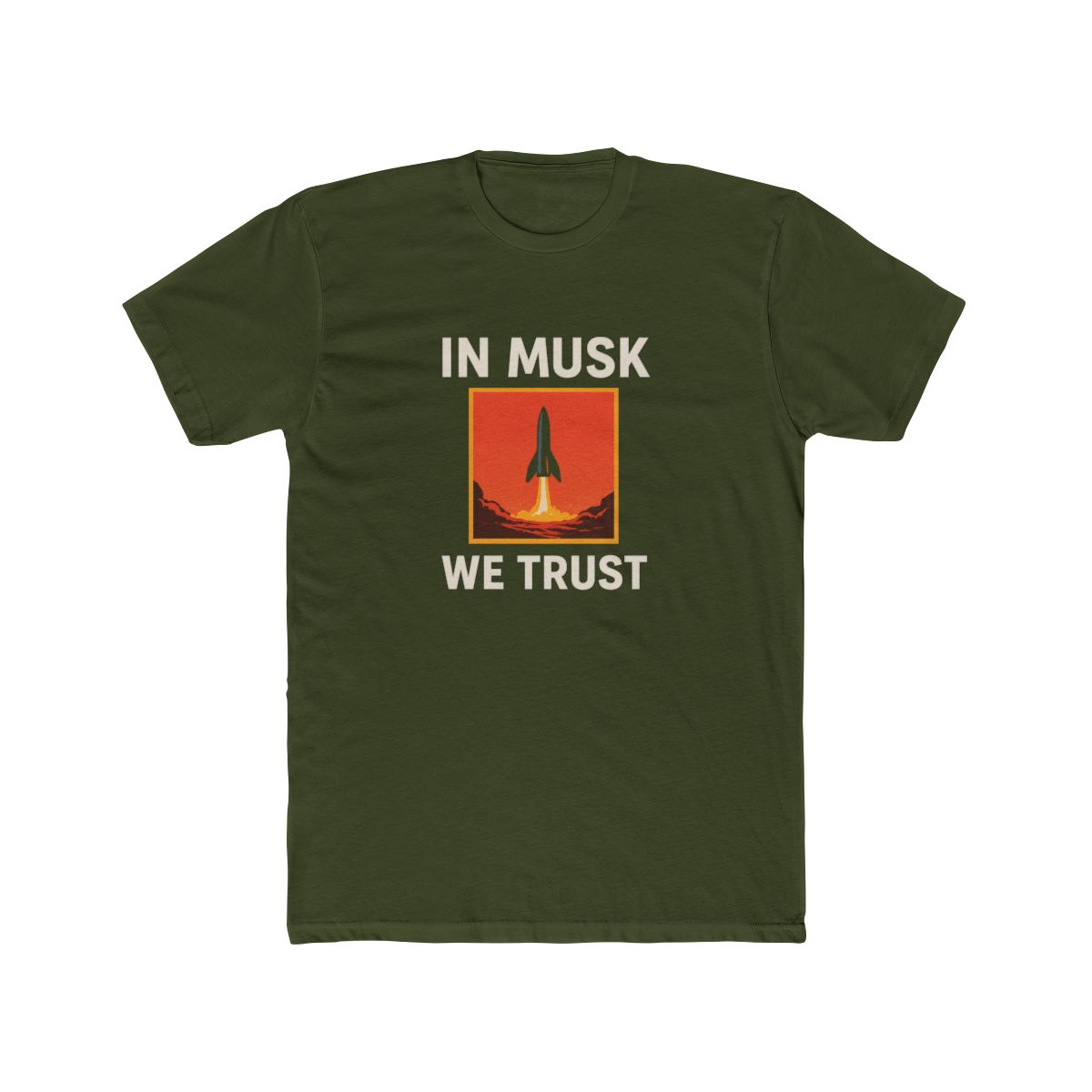 In Musk We Trust Rocket Launch T-Shirt - alternate angle 4, merchandise