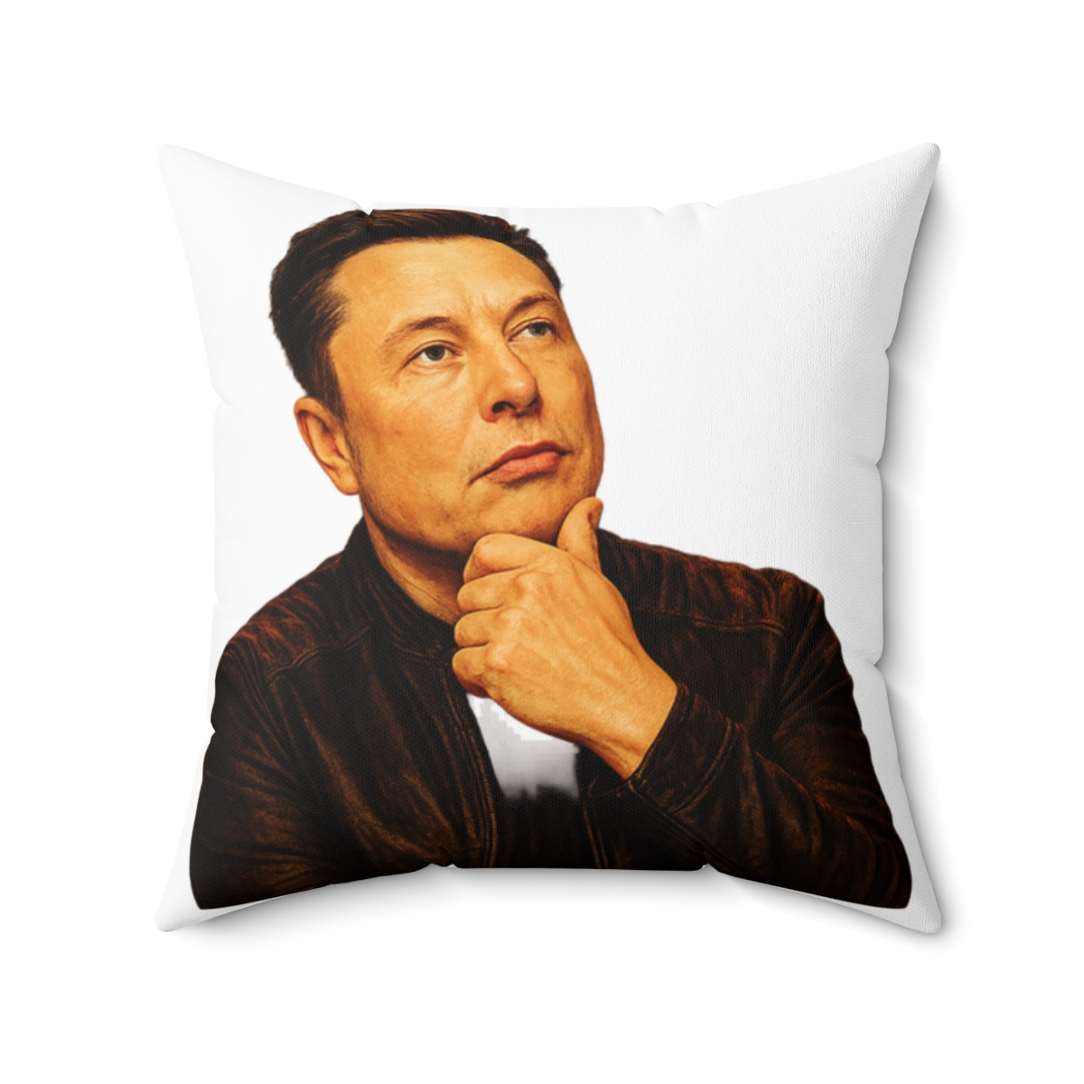 Elon Musk Visionary Portrait | SpaceX Fan Pillow, Tech Icon Decor, Birthday Gift - alternate angle 4, merchandise