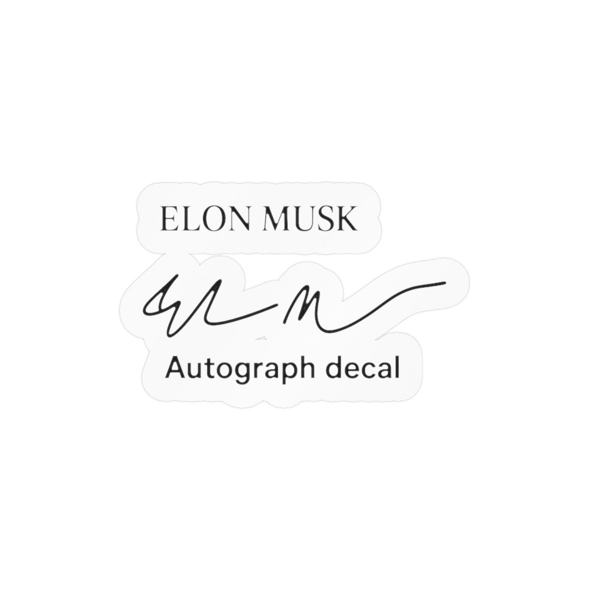 Elon Musk Cursive Autograph | Tesla Sticker, SpaceX Decal, Tech Fan Gift