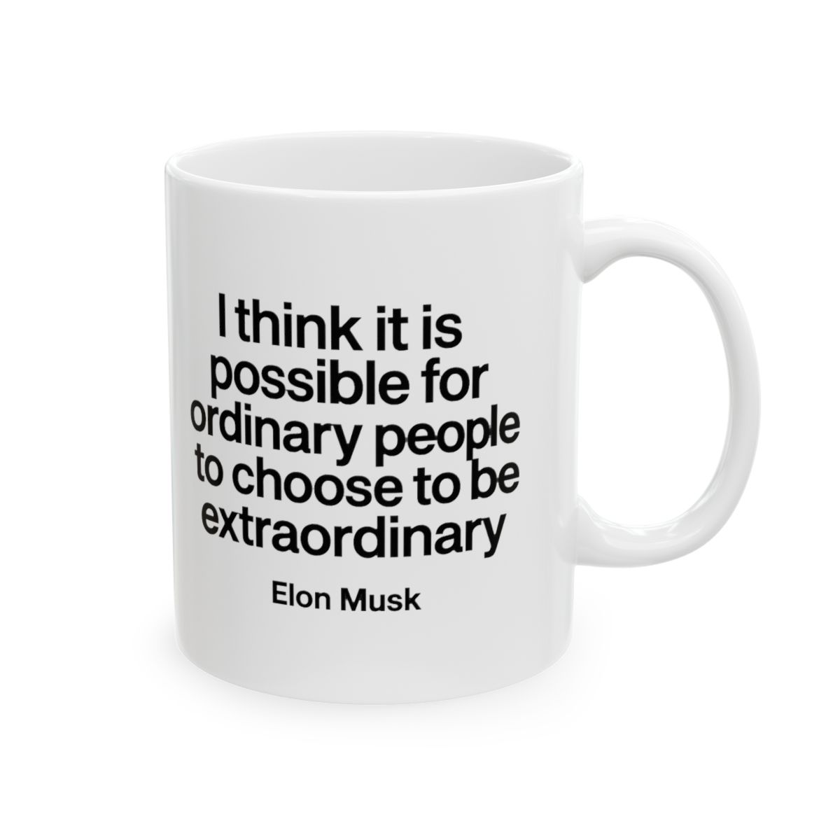 Elon Musk Bold Quote Wrap | Tesla Fan Mug, SpaceX Coffee Cup, Tech Pioneer Gift