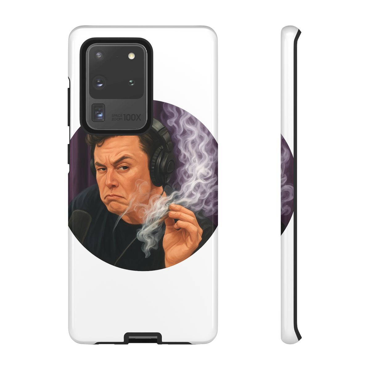 Elon Musk Smoking Rogan | Phone Case, JRE Fan Gear, Podcast Gift - alternate angle 1, merchandise