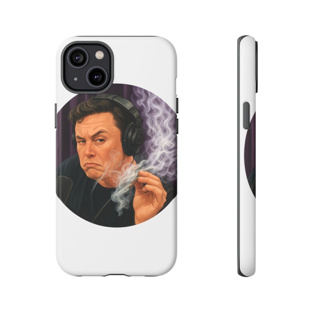 Elon Musk Smoking Rogan | Phone Case, JRE Fan Gear, Podcast Gift - alternate angle 3, merchandise