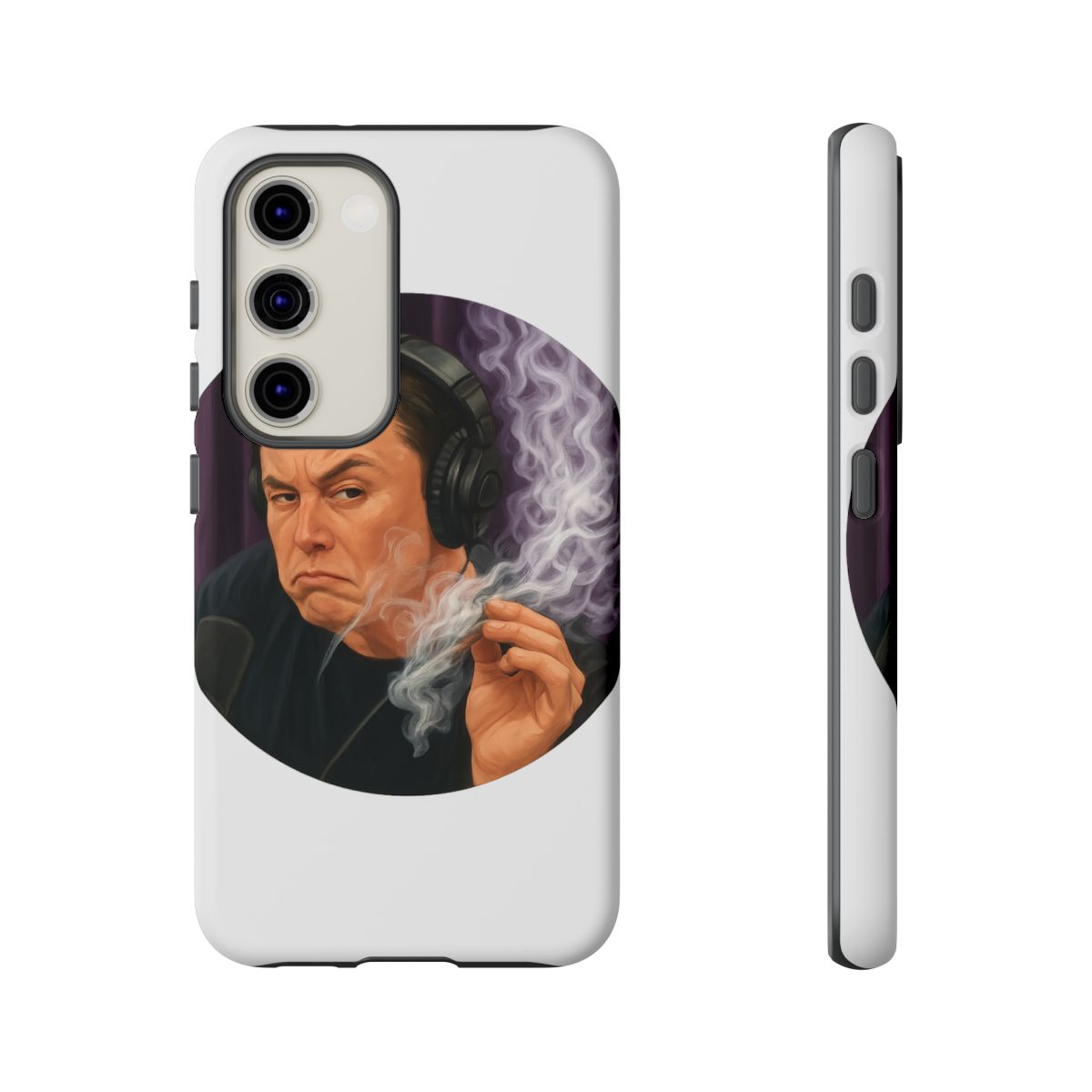 Elon Musk Smoking Rogan | Phone Case, JRE Fan Gear, Podcast Gift - alternate angle 5, merchandise