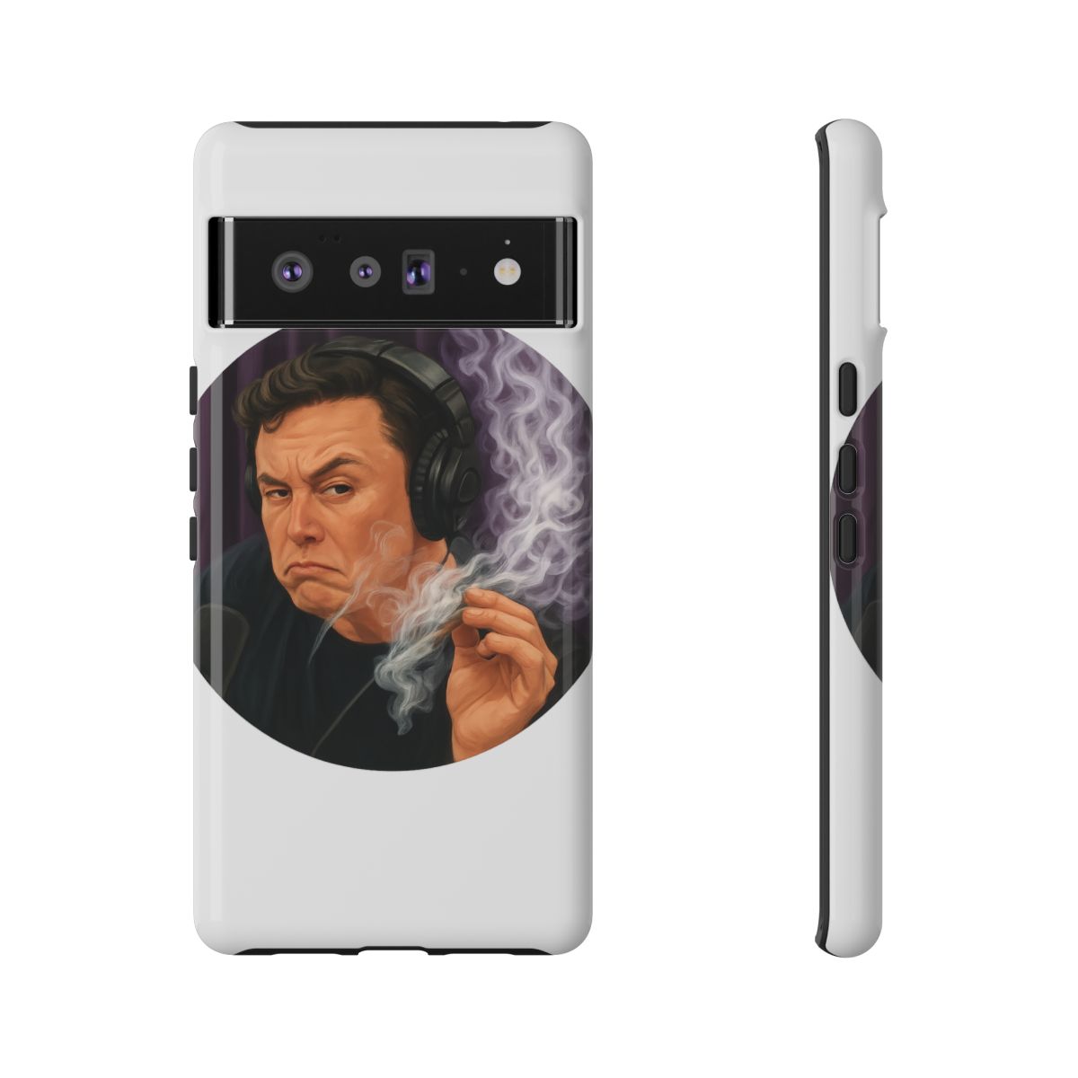 Elon Musk Smoking Rogan | Phone Case, JRE Fan Gear, Podcast Gift - alternate angle 2, merchandise