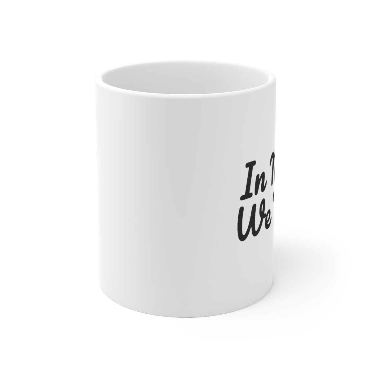 In Musk We Trust Script | Tesla Fan Mug, Elon Musk Gift, SpaceX Coffee Cup - alternate angle 1, merchandise