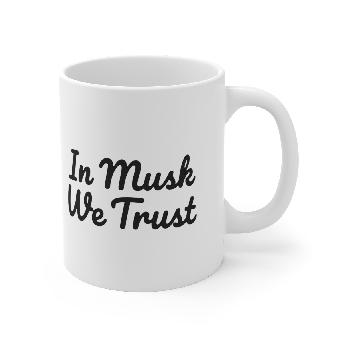 In Musk We Trust Script | Tesla Fan Mug, Elon Musk Gift, SpaceX Coffee Cup