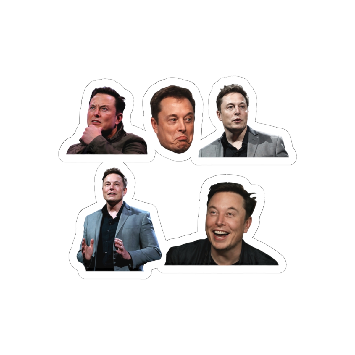 Elon Musk Sticker Set | Bold SpaceX Tesla Vinyl Decals - Fan Collection