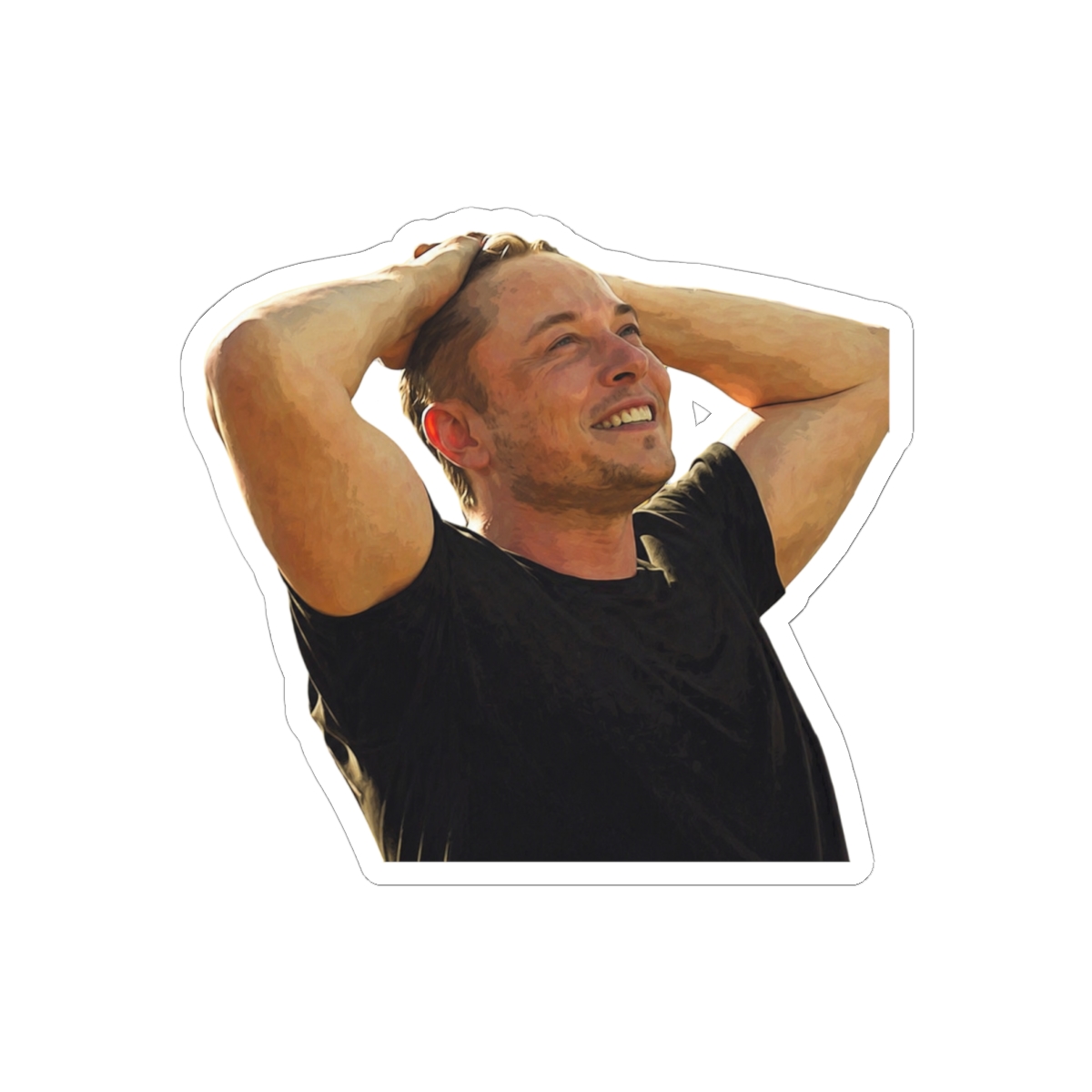 Elon Musk Falcon Heavy Reaction Portrait Sticker | Funny SpaceX Vinyl Decal