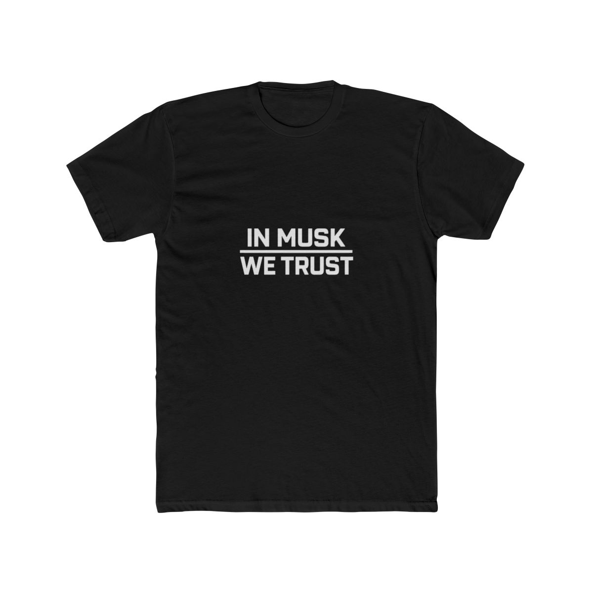 In Musk We Trust Elon Musk Bold T Shirt - Tech Fan Gift - alternate angle 3, merchandise