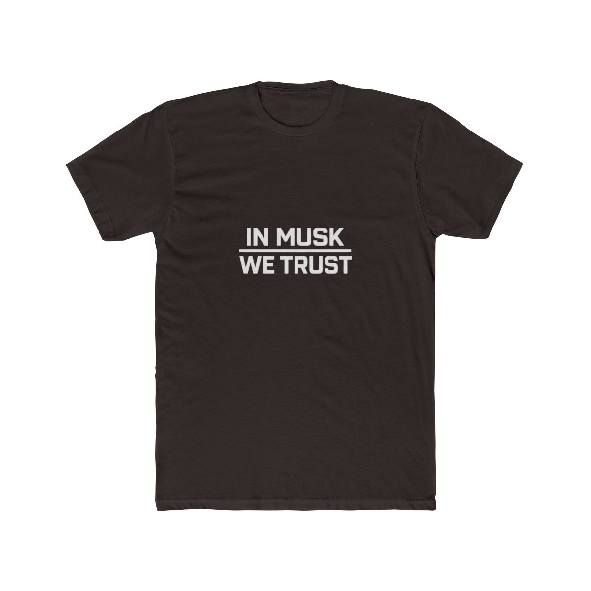 In Musk We Trust Elon Musk Bold T Shirt - Tech Fan Gift - alternate angle 2, merchandise