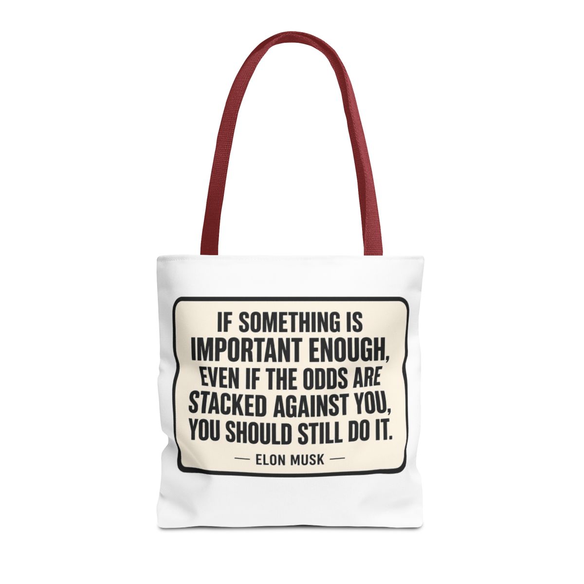 Elon Musk 'You Should Still Do It' Motivational Bags | Bold Reusable Bag - alternate angle 4, merchandise