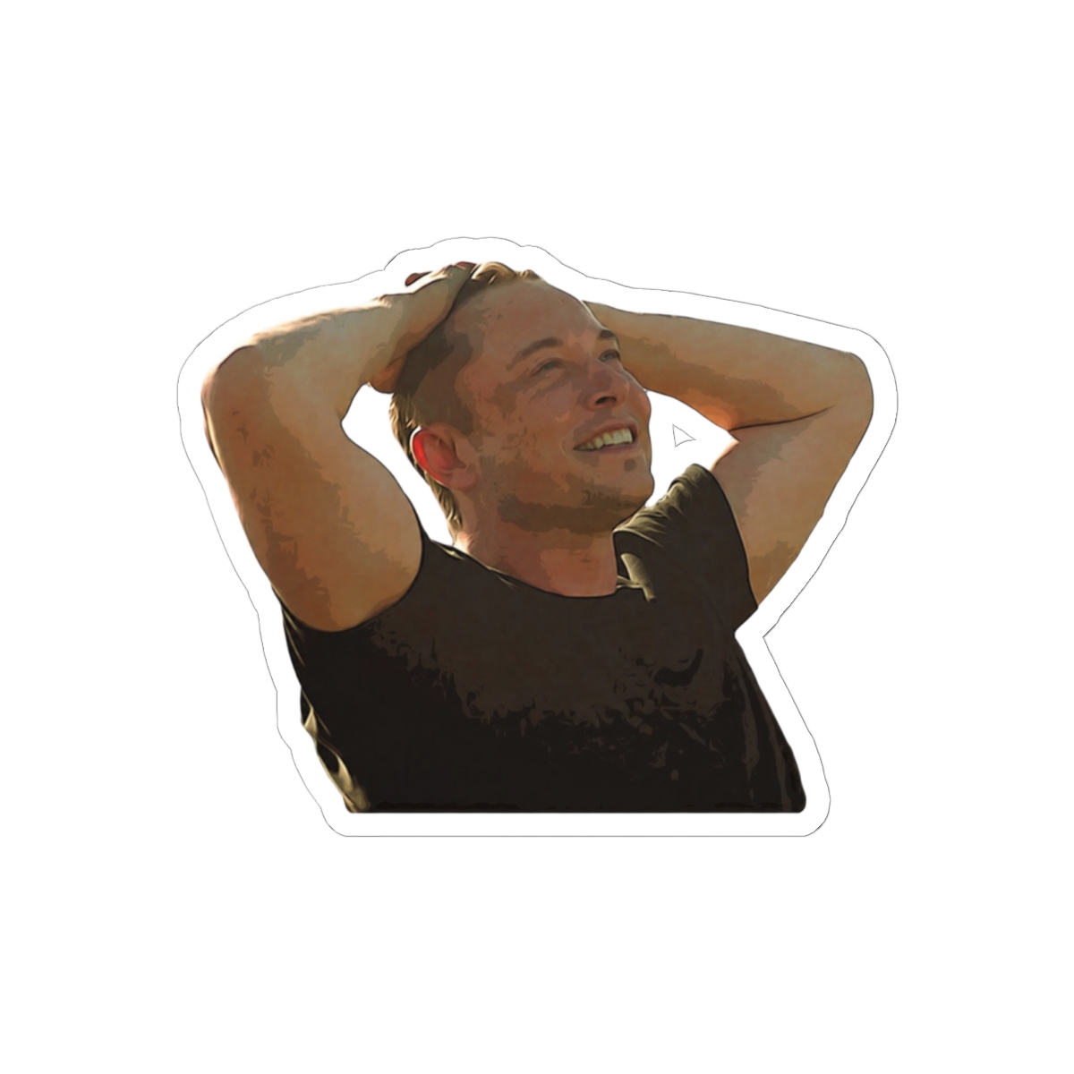 Elon Musk Falcon Heavy Launch Reaction Portrait Sticker | Funny Space Decal