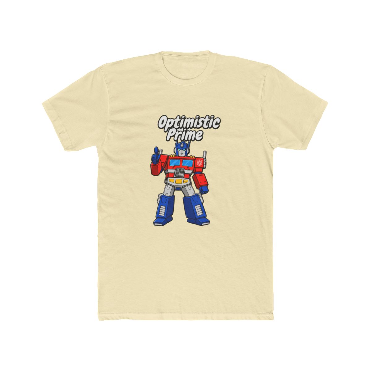 Elon Musk Optimistic Prime (ON BACK) T Shirt - alternate angle 2, merchandise
