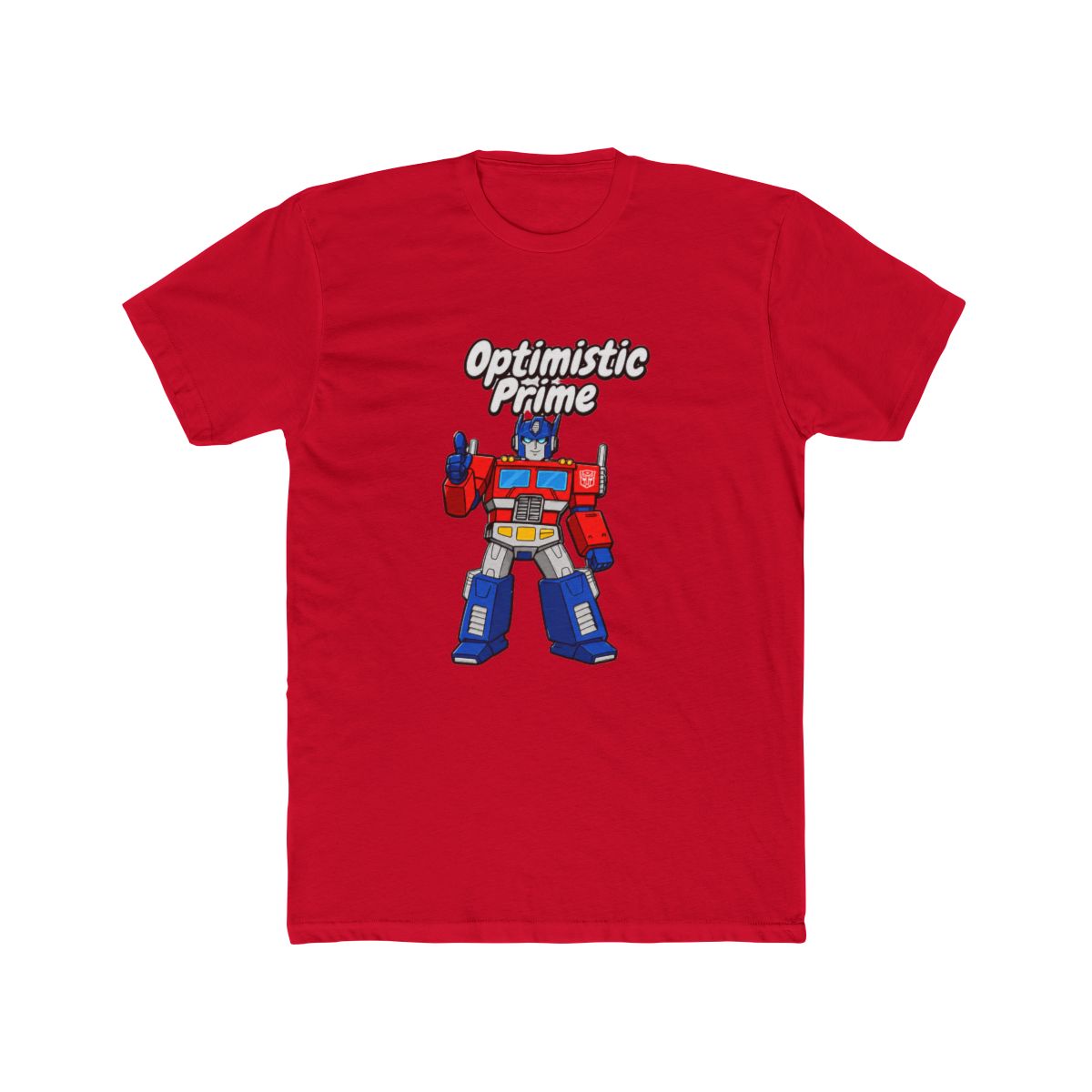 Elon Musk Optimistic Prime (ON BACK) T Shirt - alternate angle 3, merchandise