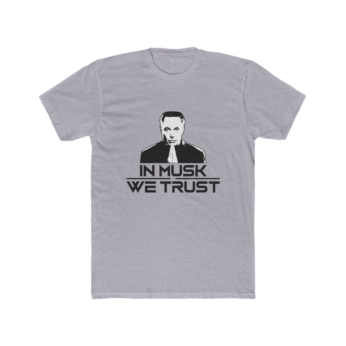 Trenz Shirt Company in Musk We Trust Elon Portrait Funny Short Sleeve T Shirt Graphic Tee - alternate angle 4, merchandise