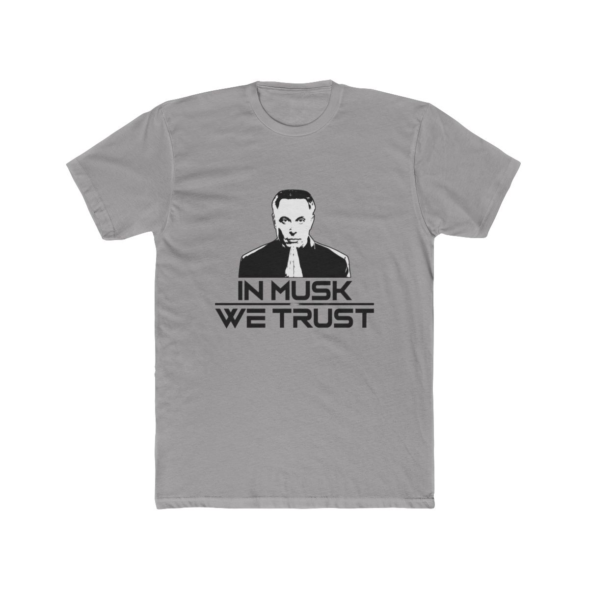 Trenz Shirt Company in Musk We Trust Elon Portrait Funny Short Sleeve T Shirt Graphic Tee - alternate angle 2, merchandise