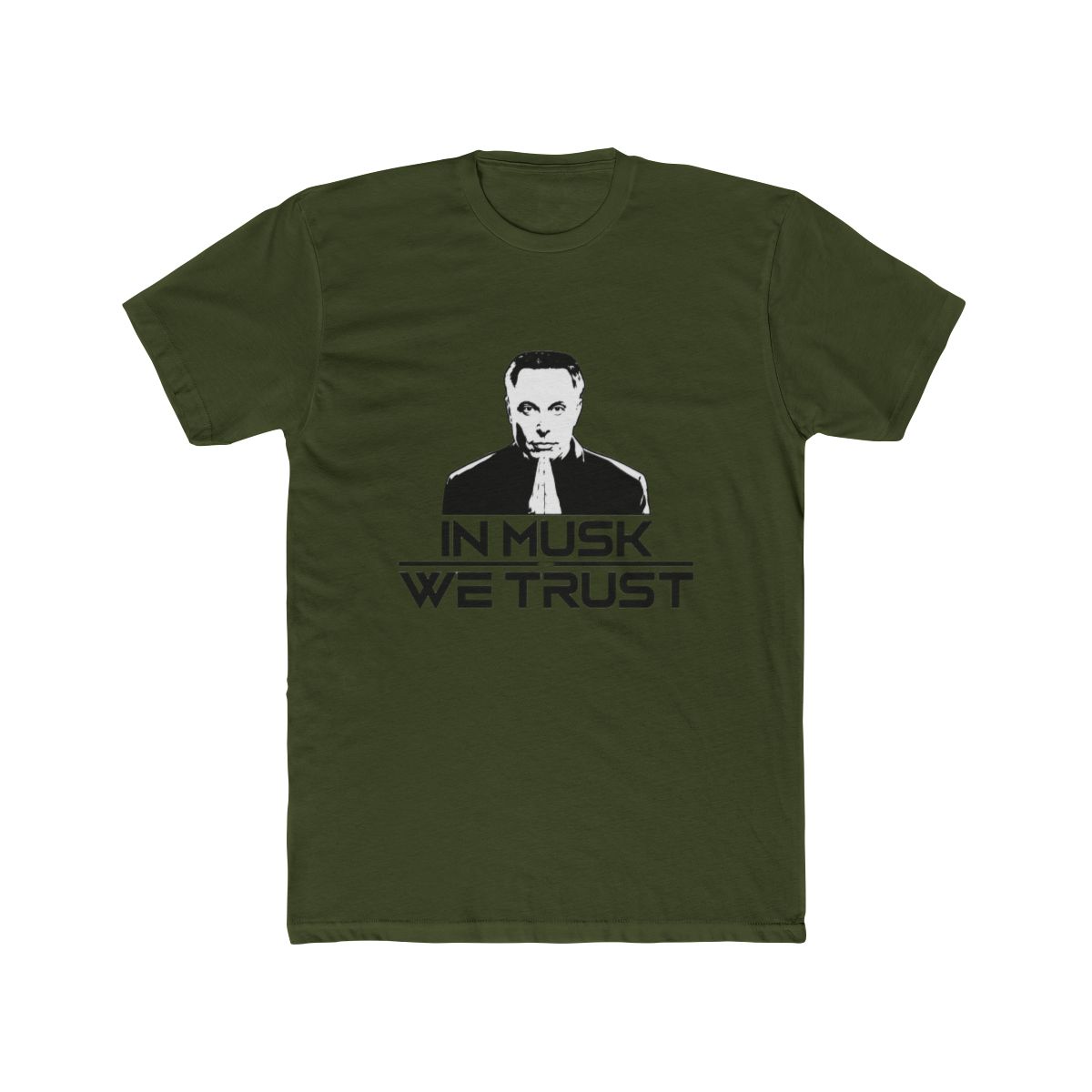 Trenz Shirt Company in Musk We Trust Elon Portrait Funny Short Sleeve T Shirt Graphic Tee - alternate angle 5, merchandise