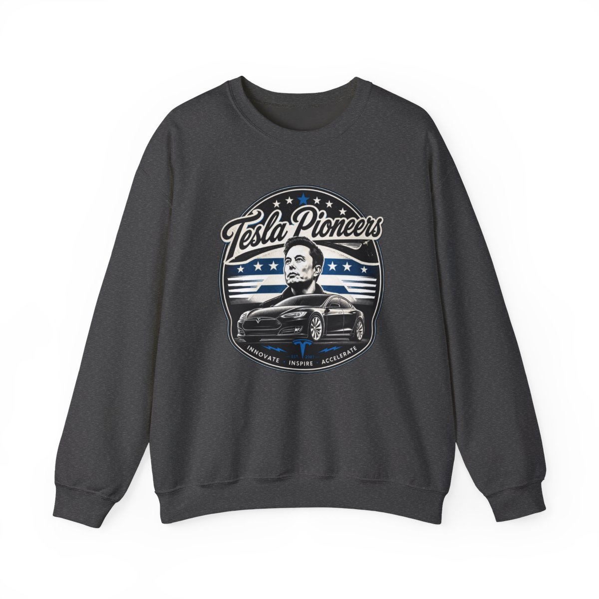 Elon Musk "Tesla Pioneers" Crewneck - alternate angle 3, merchandise