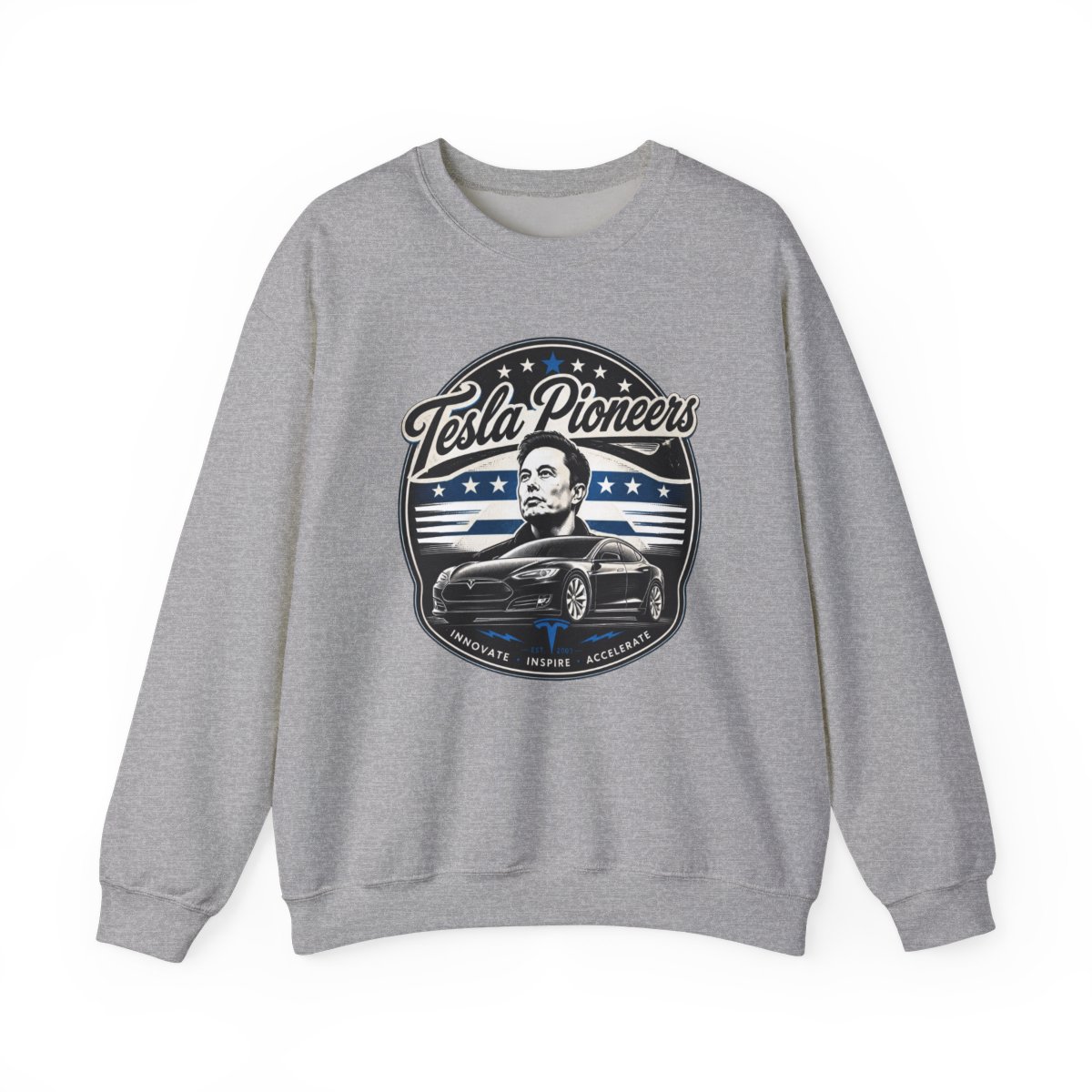 Elon Musk "Tesla Pioneers" Crewneck - alternate angle 2, merchandise