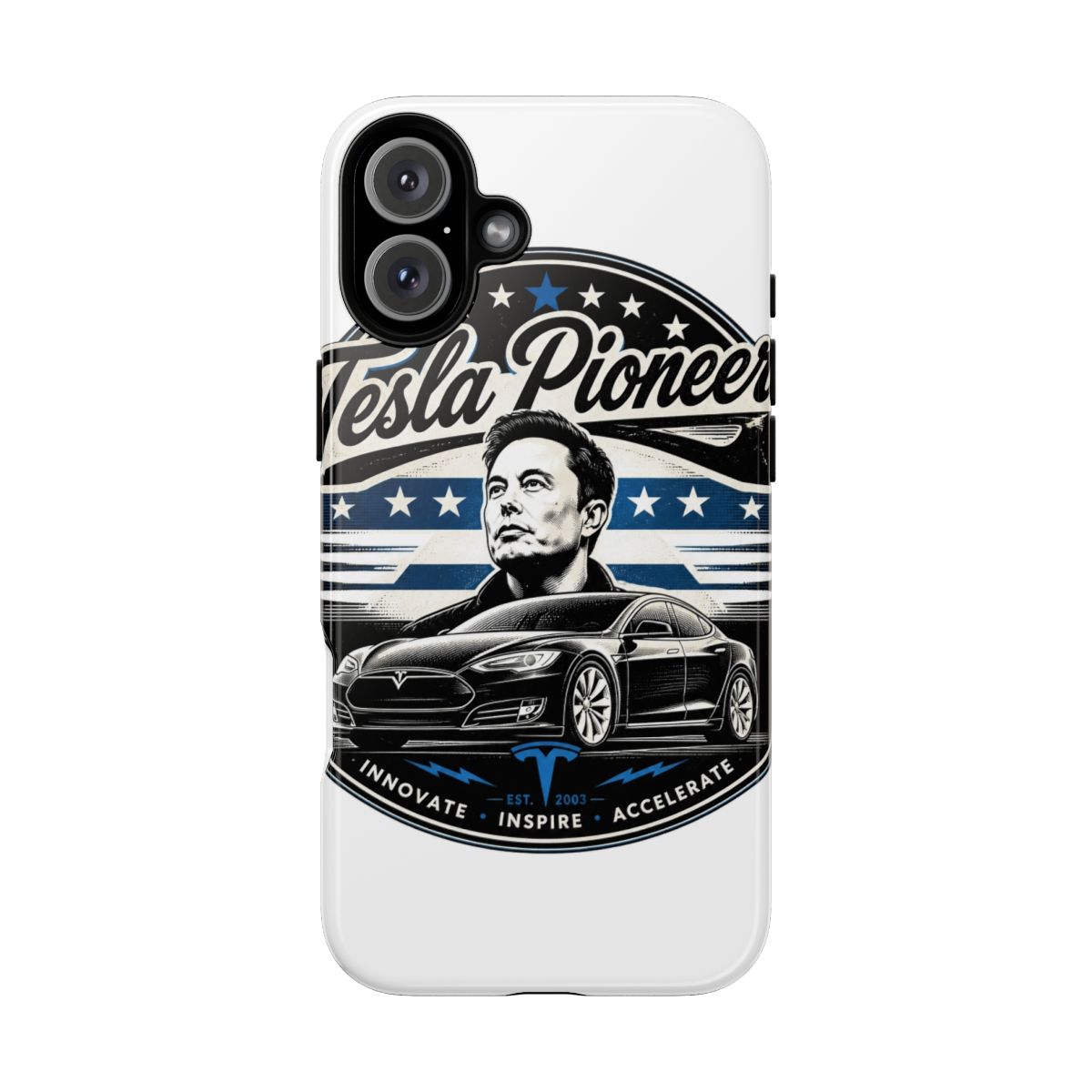 Elon Musk "Tesla Pioneers" Phone Case - alternate angle 4, merchandise