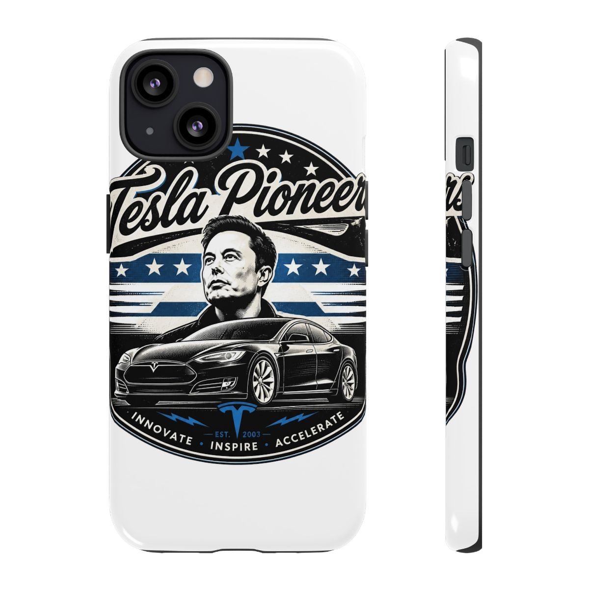 Elon Musk "Tesla Pioneers" Phone Case - alternate angle 5, merchandise