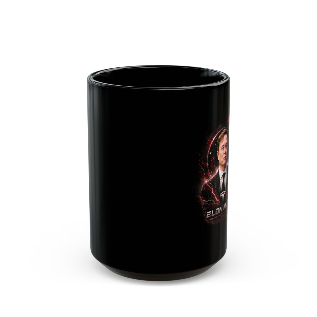 Elon Musk "Elon Musk" Black Mug - alternate angle 2, merchandise