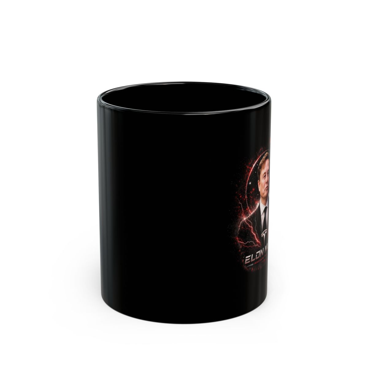 Elon Musk "Elon Musk" Black Mug - alternate angle 1, merchandise