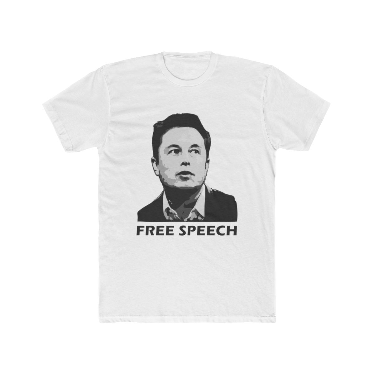 Elon Musk Free Speech T Shirt - alternate angle 4, merchandise